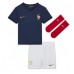 Frankrig Karim Benzema #19 Replika Babytøj Hjemmebanesæt Børn VM 2022 Kortærmet (+ Korte bukser)